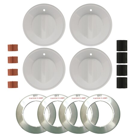 Range Kleen Knob Kit Gas White 4Pk 8234